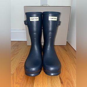 NAVY HUNTER RAIN BOOTS